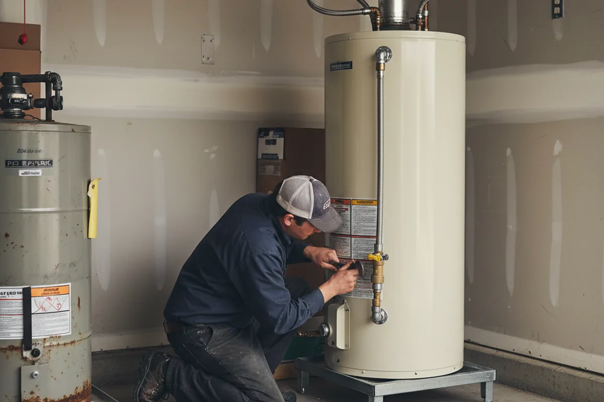 Water heater and shutoff valve replacement in Waynesboro